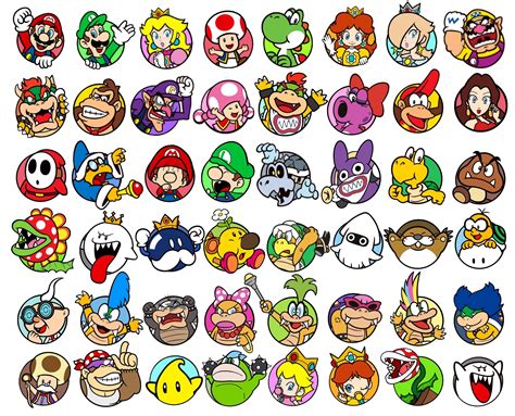 D Character Portraits Icons Updated Suggest More R Mario