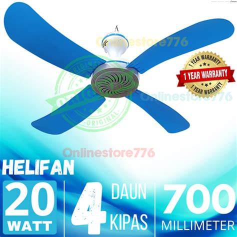 Jual Kipas Angin Gantung Helifan 20 Watt 4 Baling Arashi Jakarta