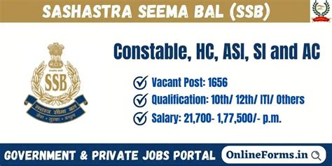 SSB Recruitment Online Form