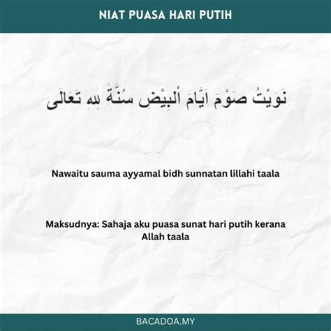 Ketahui Penjelasan Puasa Hari Putih Beserta Kelebihannya Baca Doa