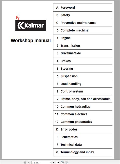 Kalmar Forklift DRF 450 Workshop Manual_EN