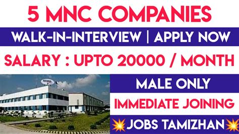 5 Top MNC Companies Direct Recruitment 2023 Chennai Jobs Today