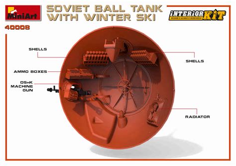 40008 SOVIET BALL TANK w/ WINTER SKI. INTERIOR KIT – Miniart