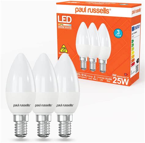 Paul Russells Led Light Small Edison Screw E W Bulbs W Lm Led