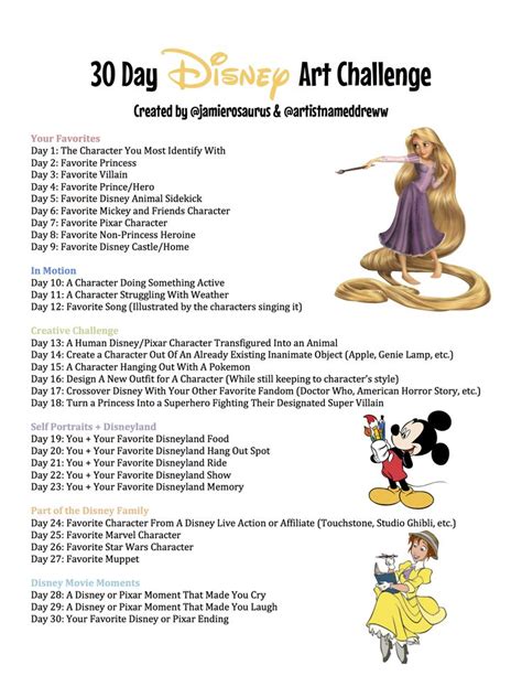 30 Day Disney Art Challenge