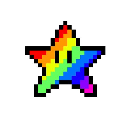 Pixilart Rainbow Mario Star By Hlopcheko