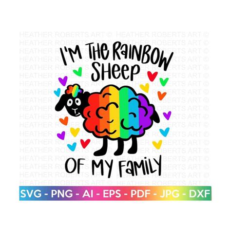 Rainbow Sheep SVG LGBTQ SVG Gay Svg Pride Svg Rainbow Sv Inspire