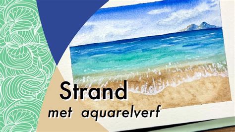 Strand schilderen - met aquarelverf - YouTube