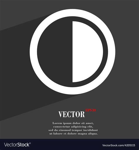 Contrast Icon Symbol Flat Modern Web Design Vector Image