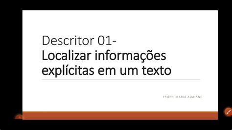 D Localizar Informa Es Expl Citas Em Um Texto