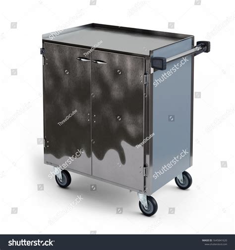 Stainless Steel Three Shelf Utility Cart Stock Illustration 1645841620 ...