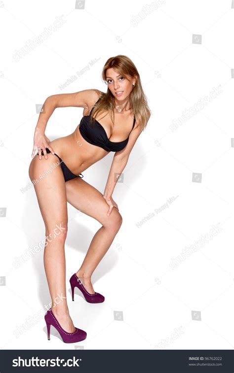 Sexy Bikini Model Over White Background Stock Photo Shutterstock