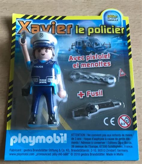 Figurine Playmobil Playmo Magazine Xavier Le Policier Eur