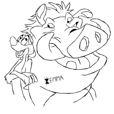 Timon And Pumbaa Drawing At Getdrawings Free Download