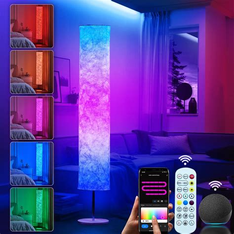 LONRISWAY RGB Color Changing Led Floor Lamp Smart Lamp With Alexa