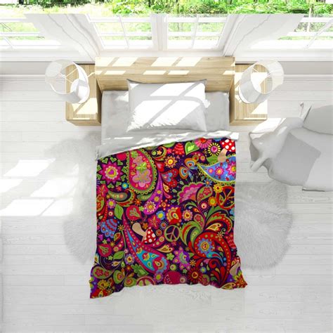 Hippie Comforter Hippie Bedding Paisley Comforter Paisley Etsy