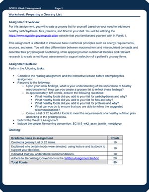 Sci Wk Assn Sci Week Assignment Page Assignment