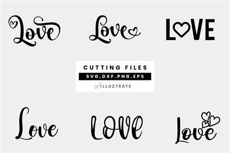 Love Svg Cut File Love Calligraphy Cut Graphic By Illuztrate