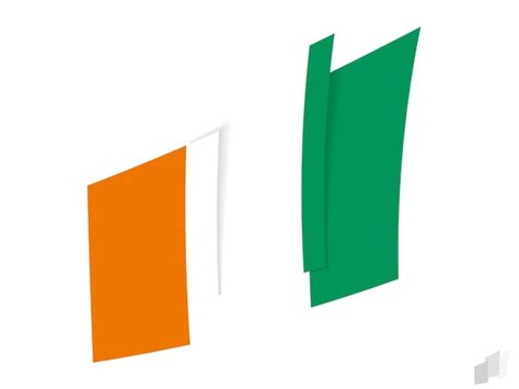 Premium Vector Ivory Coast Flag In An Abstract Ripped Design Modern