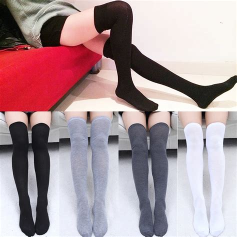 2018 New Sexy Stocking 1pair Women Socks Grey Black Thigh High Warm