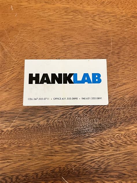 Royal Pains: Hank Lawson’s HANKMED / HANKLAB Business Cards (2) – HOLLYWOOD PICTURES STUDIOS, LLC.