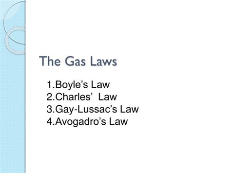 Ppt The Gas Laws Powerpoint Presentation Free Download Id3358137