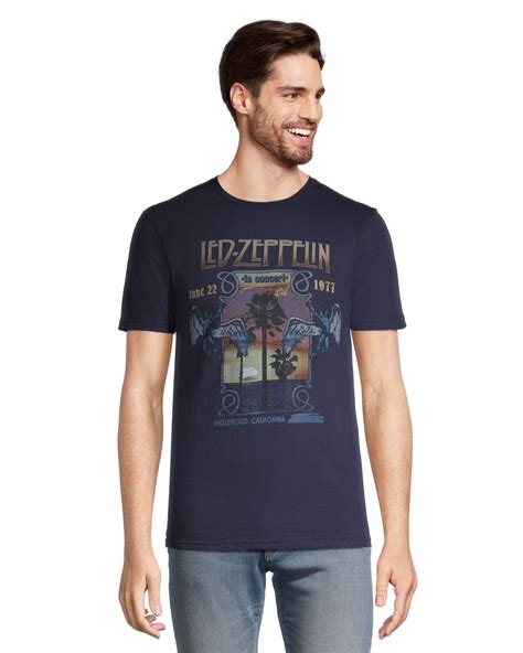 Logo T-Shirts Men's Led Zeppelin Inglewood Graphic Vintage T Shirt | Marks