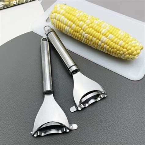 Stainless Steel Corn Stripper Kitchen Tool Manual Corn Peeler