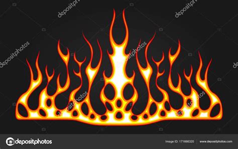 Blazing Fire Decals For The Hood Of The Car Hot Rod Racing Flames