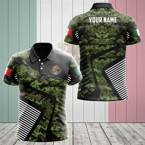 AIO Pride Customize Mexico Camo Special Line Unisex Adult Polo Shirt