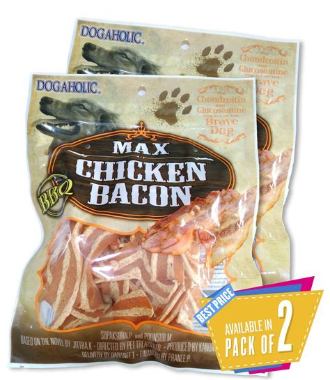 Buy RenaBBQ Max Chicken Bacon Strips for All Life Stages of Dog - Pack
