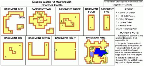 dragon warrior ii charlock castle map map  nes  starfighters