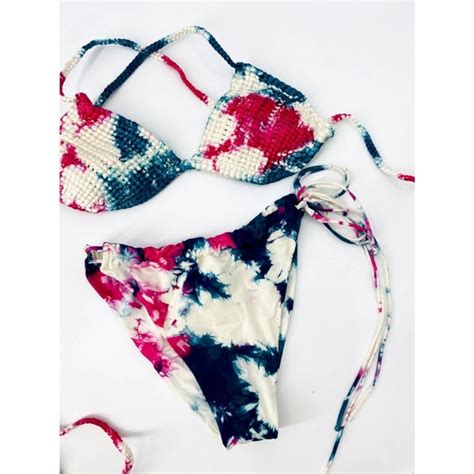Entreaguas Swim Entreaguas Wearable Art Crocheted String Bikini Two