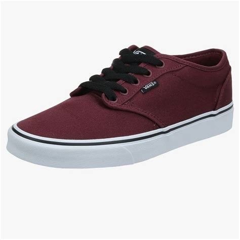 Vans Authentic Classic Red Maroon Burgundy Low Top Casual Shoes