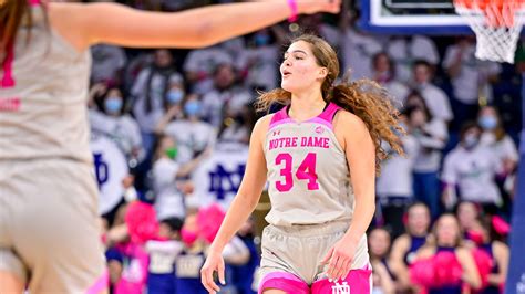 Notre Dame Womens Basketball Hosts Miami Acc Maddy Westbeld