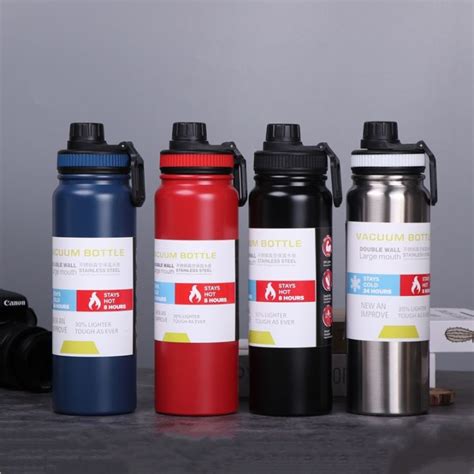 800ml Double Wall Vacuum Insulated 304 Stainless Steel Hot And Cold Sport Water Bottle Daraz