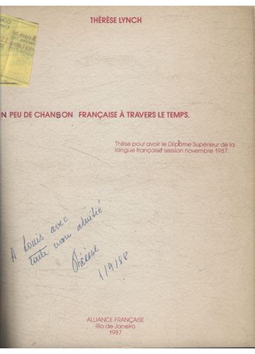 Sebo Do Messias Livro Un Peu De Chanson Fran Aise Travers Le Temps