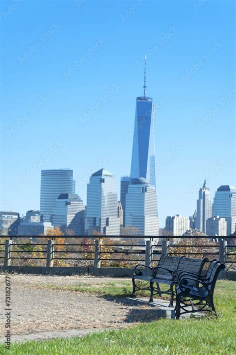 New York City skyline from the Liberty State Park Stock Photo | Adobe Stock