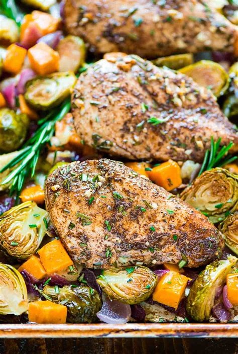 Sheet Pan Chicken With Sweet Potatoes And Apples Wellplated