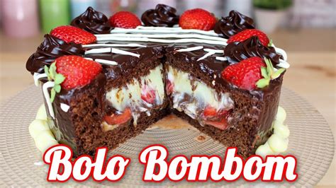 Bolo Bombom Bolo Bombom Recheado C Brigadeiro De Leite Ninho Nutella E Morangos Cakepedia