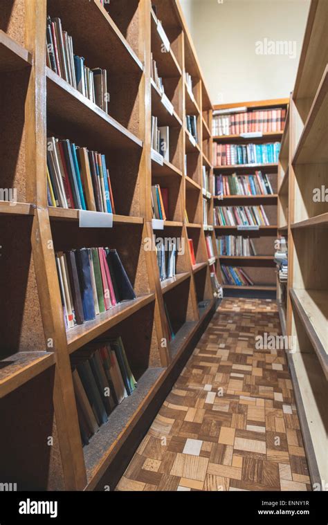 Old Books In A Vintage Library Shelves Stock Photo Alamy