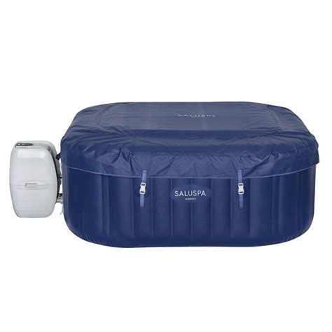 Bestway Hawaii SaluSpa 6 Person Inflatable Square Hot Tub With 114 AirJets Blue BigEasyMart