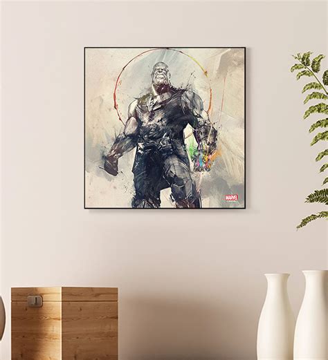 Buy Multicolour Mdf Thanos Framed Wall Art The Mad Titan By Planet