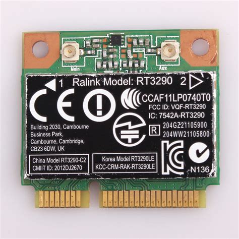 HP RT3290 WiFi 802.11b/g/n Wirelesss Bluetooth PCI-E Laptop Card SPS ...