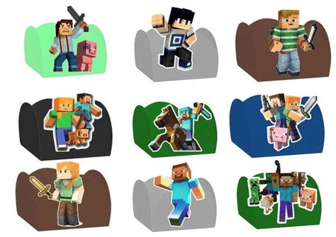 Moldes Minecraft Para Imprimir - Moldes Grátis para Imprimir: Kit Festa Personalizada Minecraft em 2025 ...