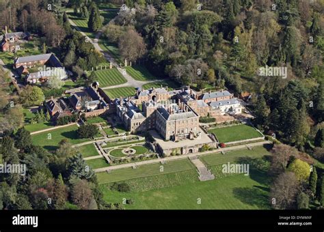 Aerial View Of Patshull Hall Near Pattingham Staffordshire Stock Photo