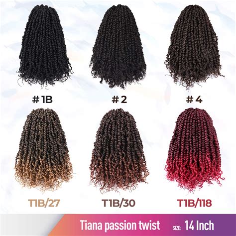 Toyotress Tiana Passion Twist Hair 14 Inch Short Pre Twisted 8 Packs