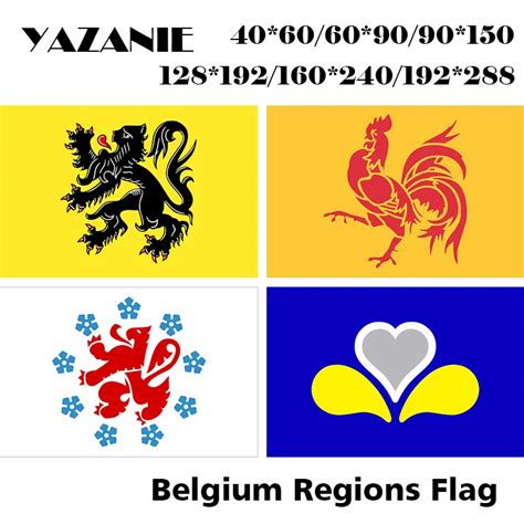 Yazanie Belgi Regio S En Gemeenschappen Vlag Vlaanderen Wallonia Duitse