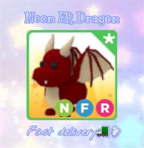 Nfr Dragon Adopt Me Neon Fly Ride Ebay