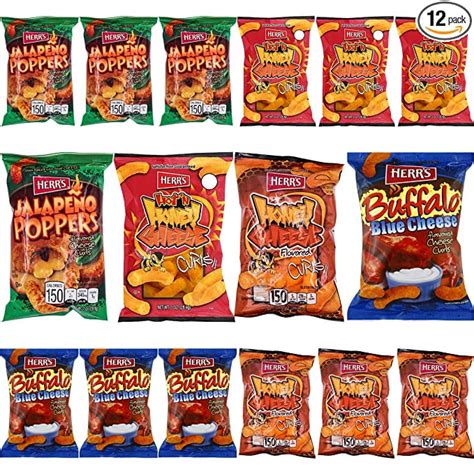 Herr S Blue Cheese Honey Jalapeno Poppers Hot N Honey Flavored Cheese Curls Variety Pack